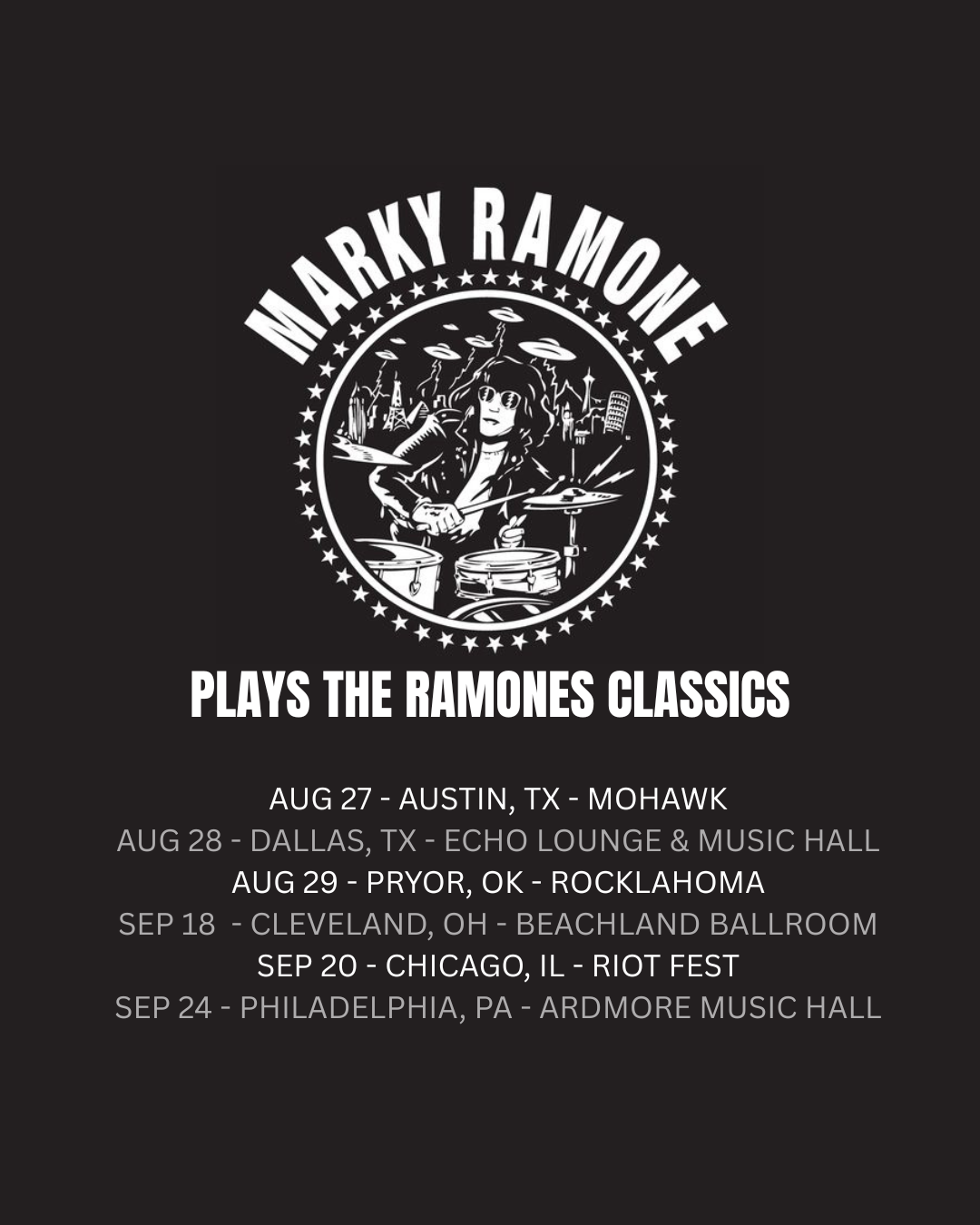 Marky Ramone Announces Summer Dates